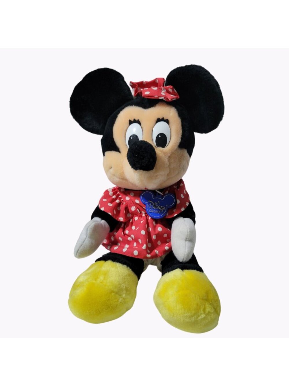 Vintage Disney World Minnie Mouse 12 Inch Polka Dot Dress Stuffed Animal Korea